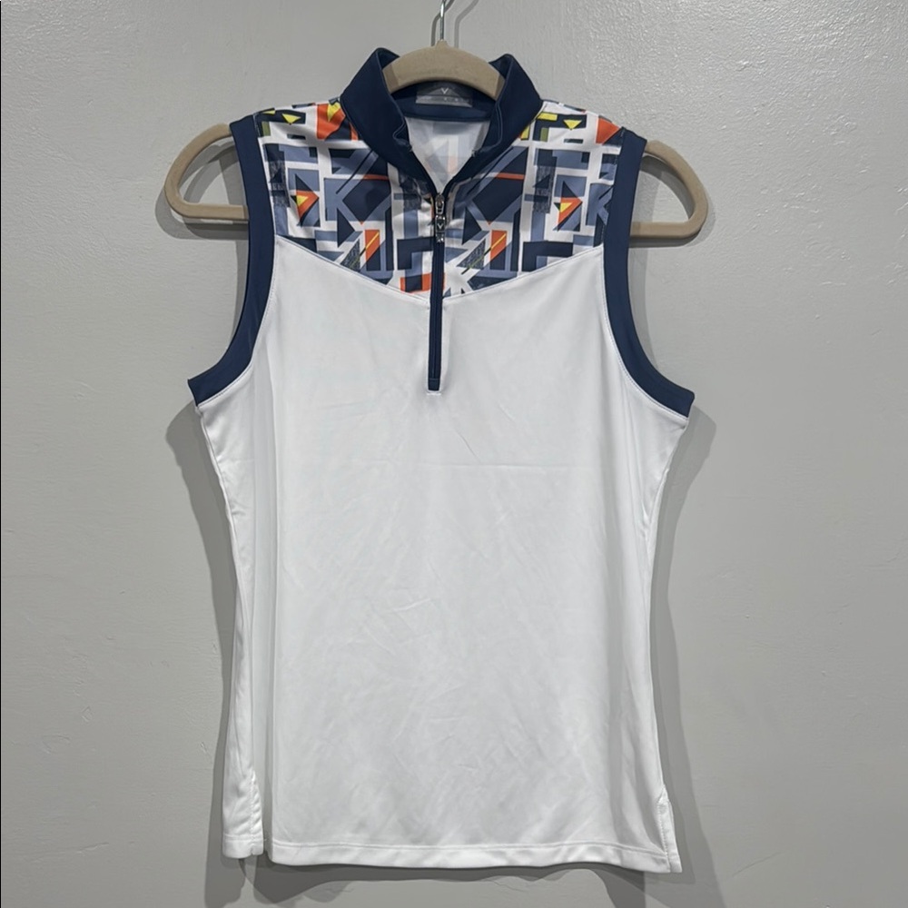 Callaway Sleeveless Opti-Dri Golf Half-Zip Polo